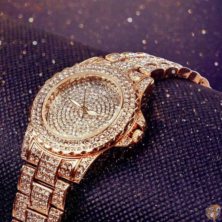 特売 Smalody ラウンドラグジュアリーレディース腕時計 クリスタルラインストーンダイヤモンドウォッチ ステンレススチール腕時計 腕時計