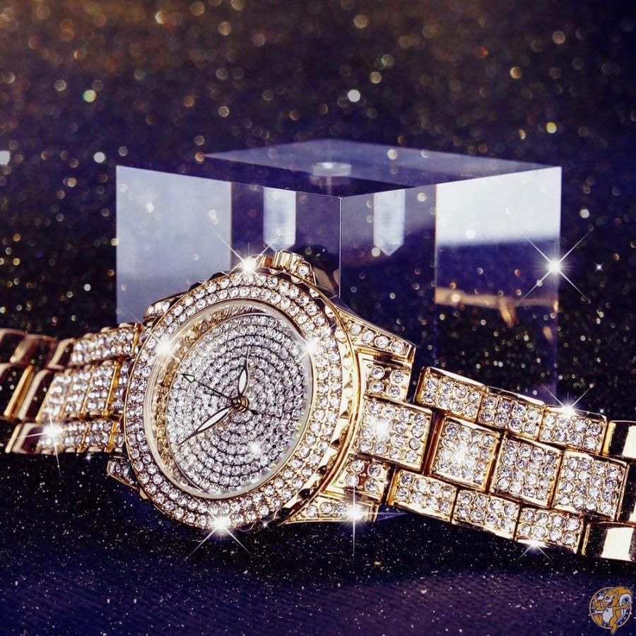 特売 Smalody ラウンドラグジュアリーレディース腕時計 クリスタルラインストーンダイヤモンドウォッチ ステンレススチール腕時計 腕時計