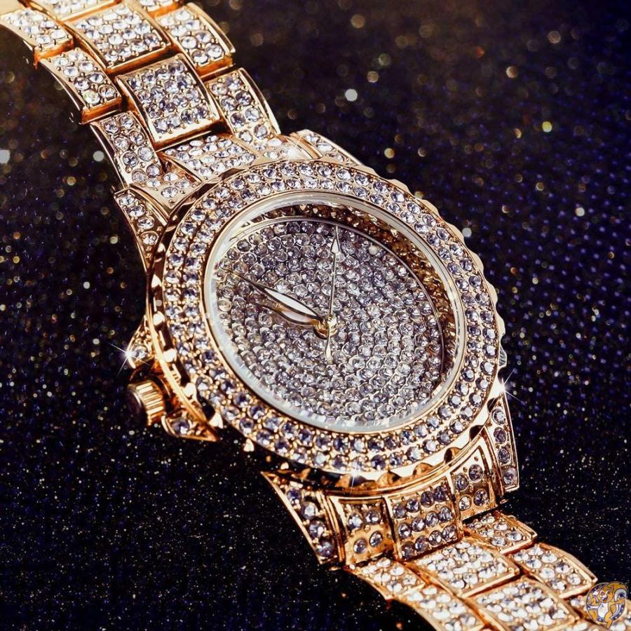 特売 Smalody ラウンドラグジュアリーレディース腕時計 クリスタルラインストーンダイヤモンドウォッチ ステンレススチール腕時計 腕時計