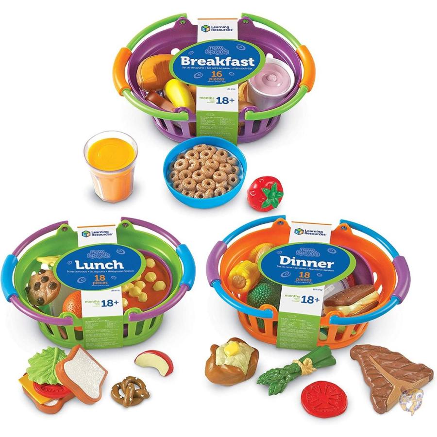 Learning Resources Paniers de Petit-Dejeuner/Dejeuner/Diner New Sprouts 送料無料