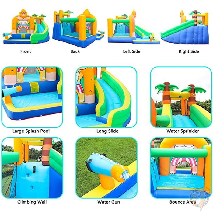 【２点セット】 HECCEI 子供用ビニールプール インフレータブル バウンスハウス トランポリン 送料無料 【NAN1070615865】(37367円)