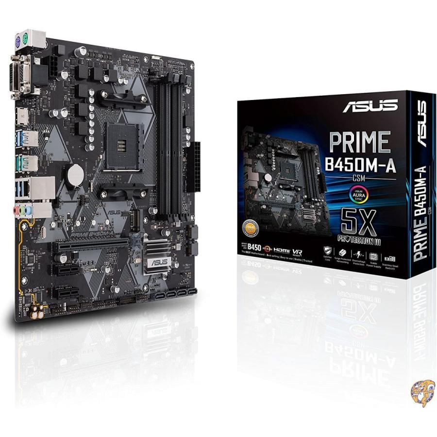 ASUS Prime B450M-A/CSM AMD AM4 (3rd/2nd/1st Gen Ryzen Micro-ATX
