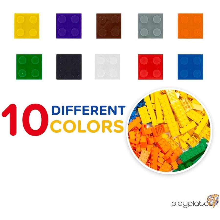 (1,100 Pieces - Regular Colors) - Play Platoon 1100 Piece Building Bricks 送料無料｜americapro｜05