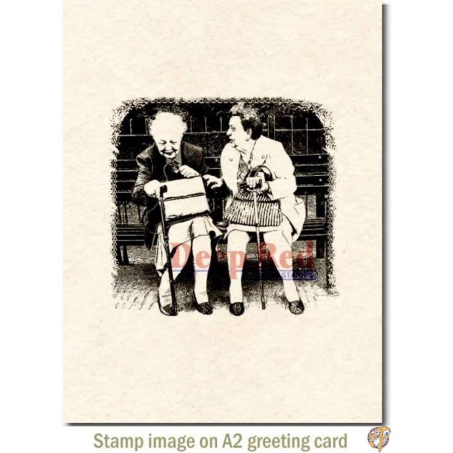 Deep Red Cling Stamp 3"X3"-Old Friends (並行輸入品)｜americapro｜03