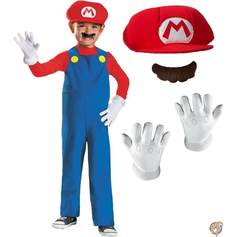 マリオ コスプレ 子供 幼児 衣装 仮装 コスチューム スーパーマリオ ハロウィン パーティー ゲームキャラクター 着ぐるみ