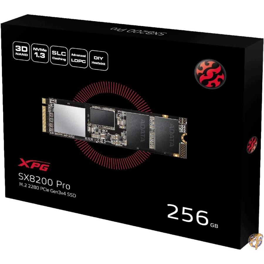 ADATA ASX8200PNP-256GT-C XPG SX8200 Pro PCIe Gen3x4 M.2 2280 SSD 256GB 3D 送料無料｜americapro｜07