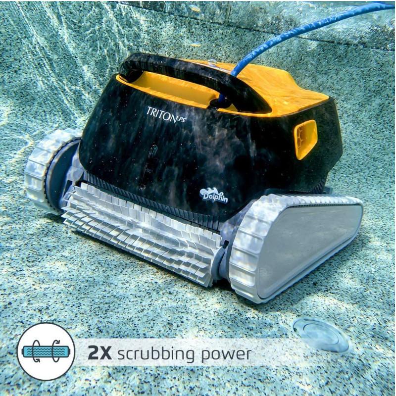 中古品 ドルフィン Dolphin Triton PS 自動 プールクリーナー 掃除ロボット 15mまでのプール対応 ゴミ吸引 汚れ 掃除 送料無料 【KUE2834333671】(98925円)