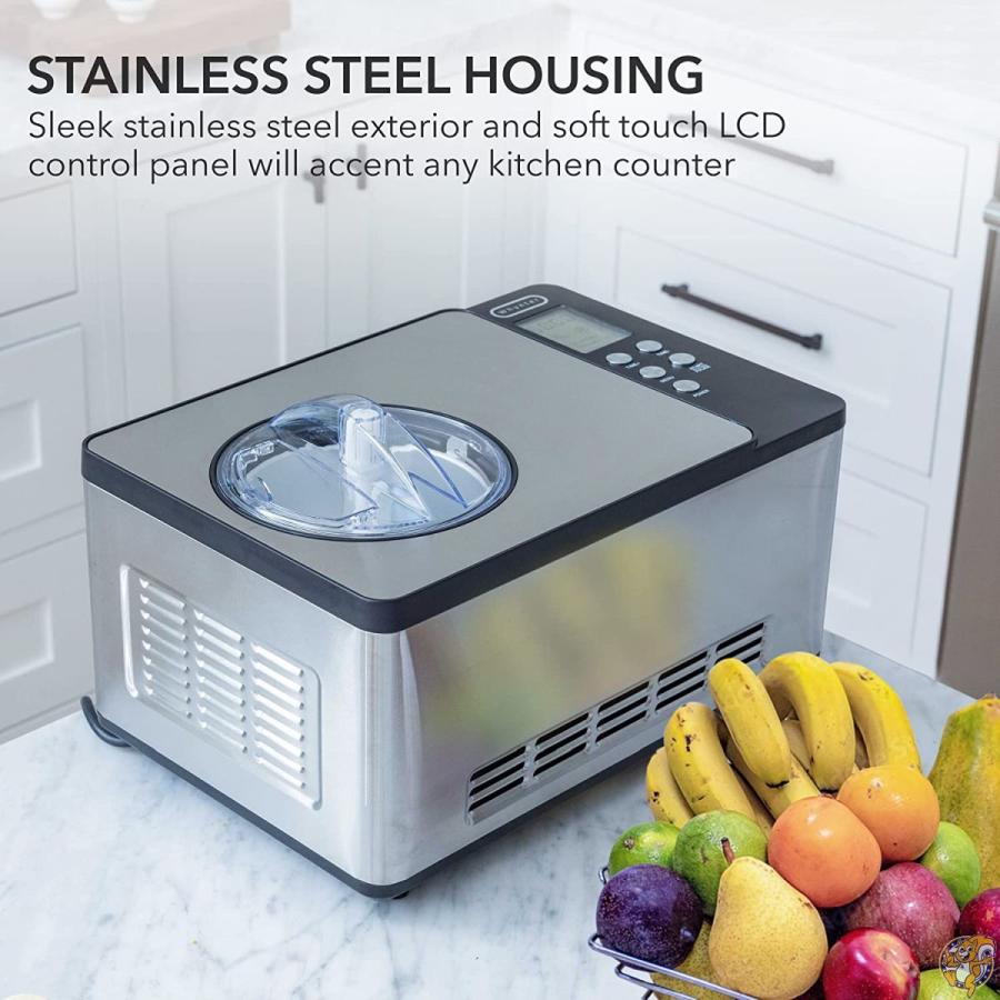 Whynter アイスクリームメーカー アイスメーカー ICM200LS Stainless Steel Ice Cream Maker