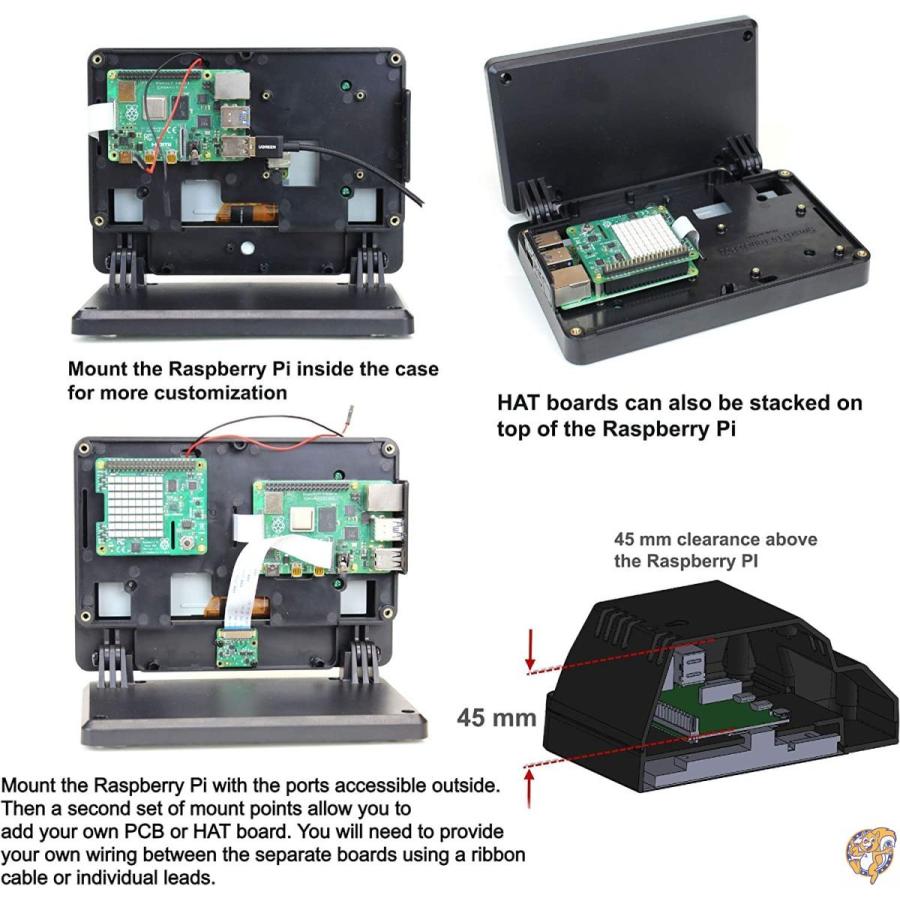 SmartiPi Touch Pro - 公式Raspberry Pi 7インチタッチスクリーンディスプレイケース - 冷却ファン付き｜americapro｜03