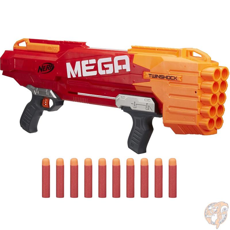 ナーフ NERF おもちゃの銃 N-ストライク Mega TwinShock 大きい ブラスター おもちゃ アメリカ バトル ゲーム :AYXK6WRKXN:アメリカ輸入プロ 通販 ナーフ NERF オモチャ 玩具
