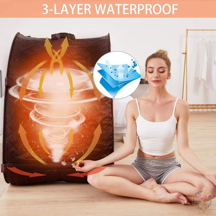 ポータブル スチームサウナスパ ブラウン Oppsdecor 一人用 屋内サウナテント 温浴器 Myleet Com