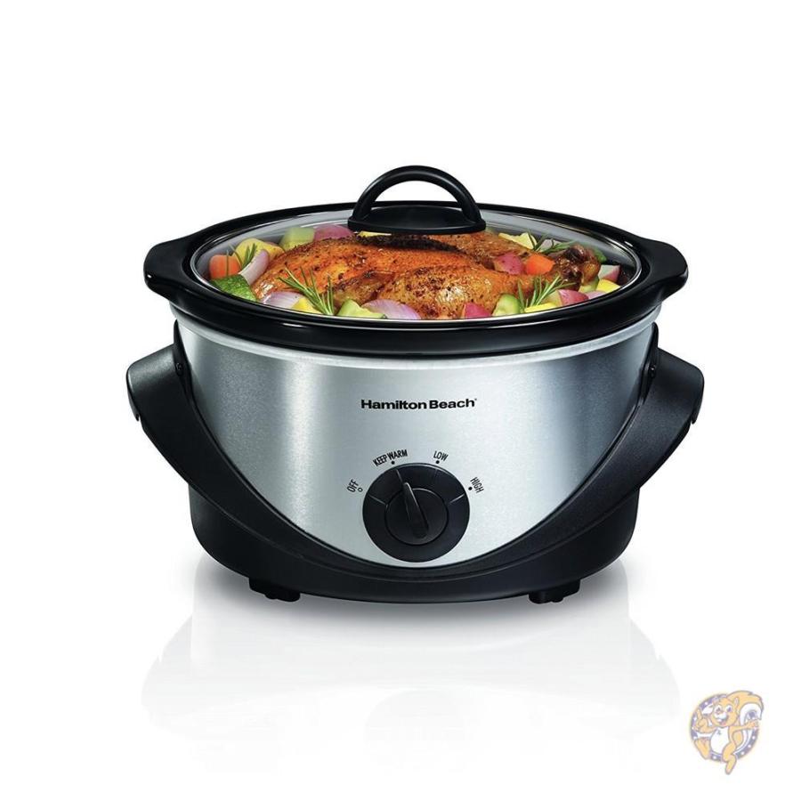 Hamilton Beach ハミルトンビーチ 3.08L クロックポットスロークッカー グルメ鍋 33141 4Quart Oval