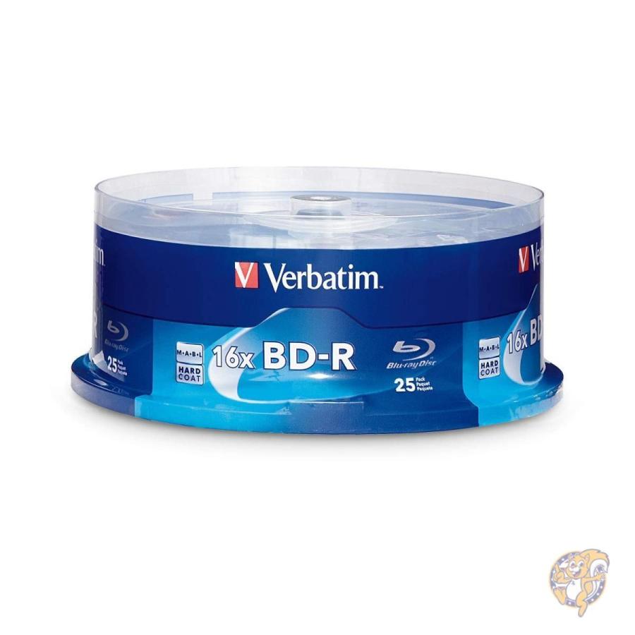 バーベイタム Verbatim 25GB 録画用 6倍速 BD-R ブルーレイディスク スピンドルケース 25枚 パック 並行輸入品 送料無料｜americapro