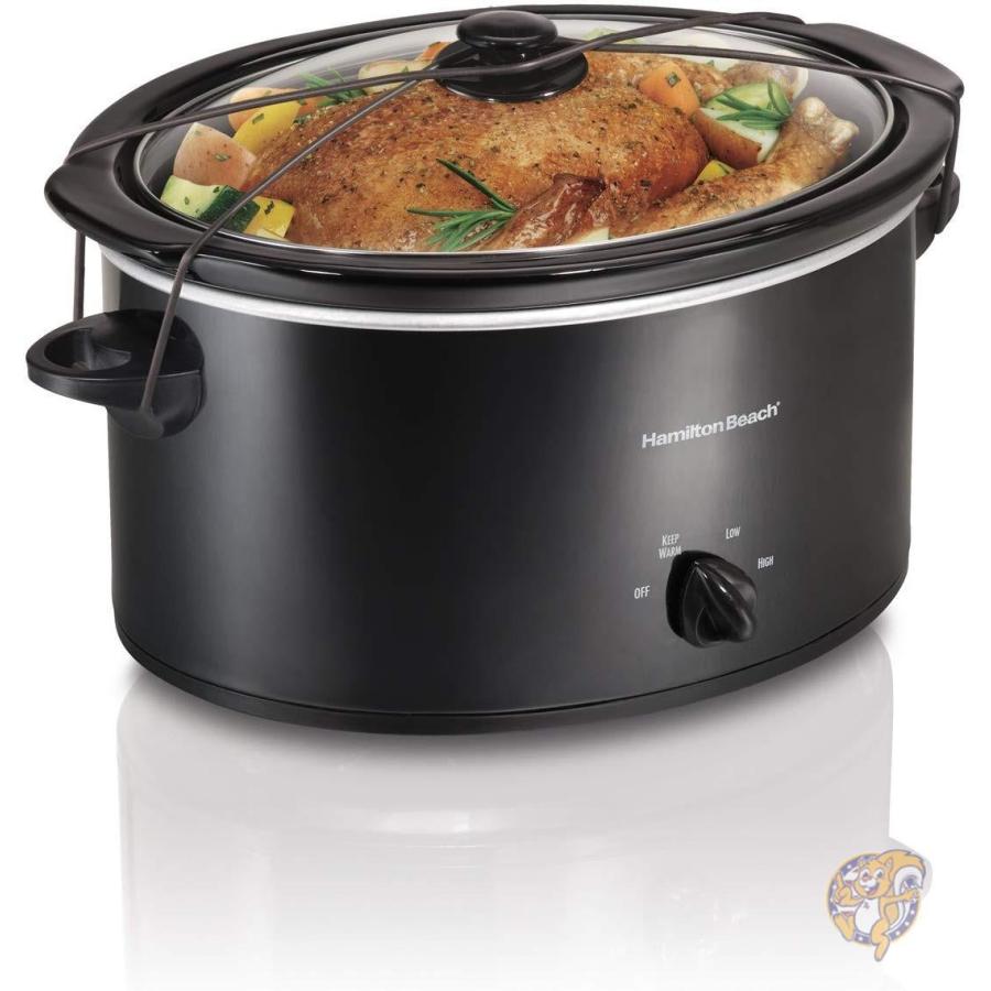 ハミルトンビーチ Hamilton Beach 33256 ポータブルスロークッカー 5クォート ブラック スロークッカー 食器洗い機対応
