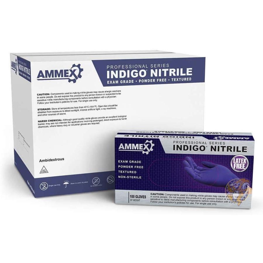 AMMEX 使い捨て医療用手袋 AINPF46100 4ミル ラテックスフリー 非滅菌 Lサイズ 送料無料