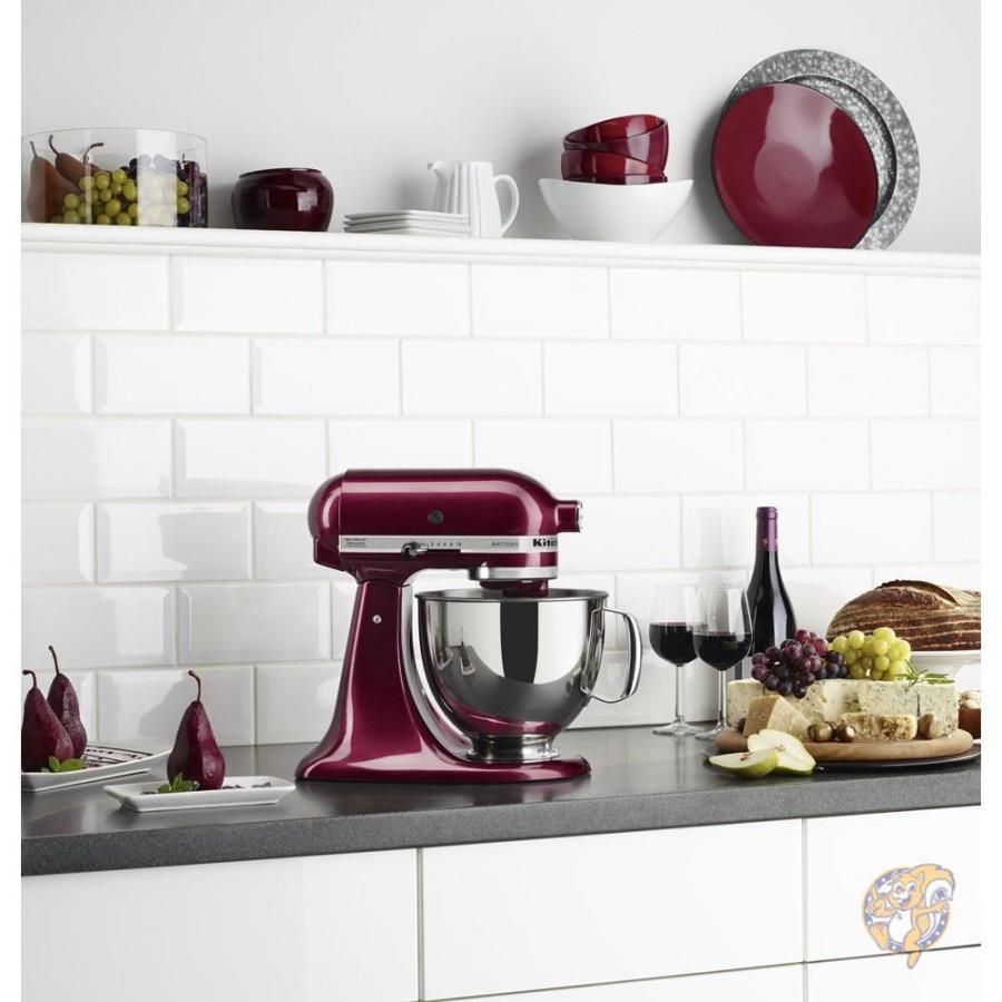 KitchenAid キッチンエイド ５クォート KSM150PSBX アーティシャン・シリーズ キッチンエイドミキサー Bordeaux 並行輸入品 送料無料｜americapro｜04