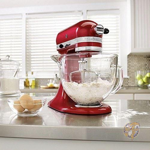 KitchenAid キッチンエイド KSM155GBCA 5クォート 4.75Ｌアーティシャンシリーズ ガラスボウル付き キャンディアップルレッド色　並行輸入品 送料無料｜americapro｜04