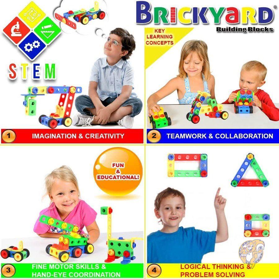 ビルディングブロック 163ピース Brickyard Building Blocks STEMトイ 送料無料 :B075N8W9VK ...