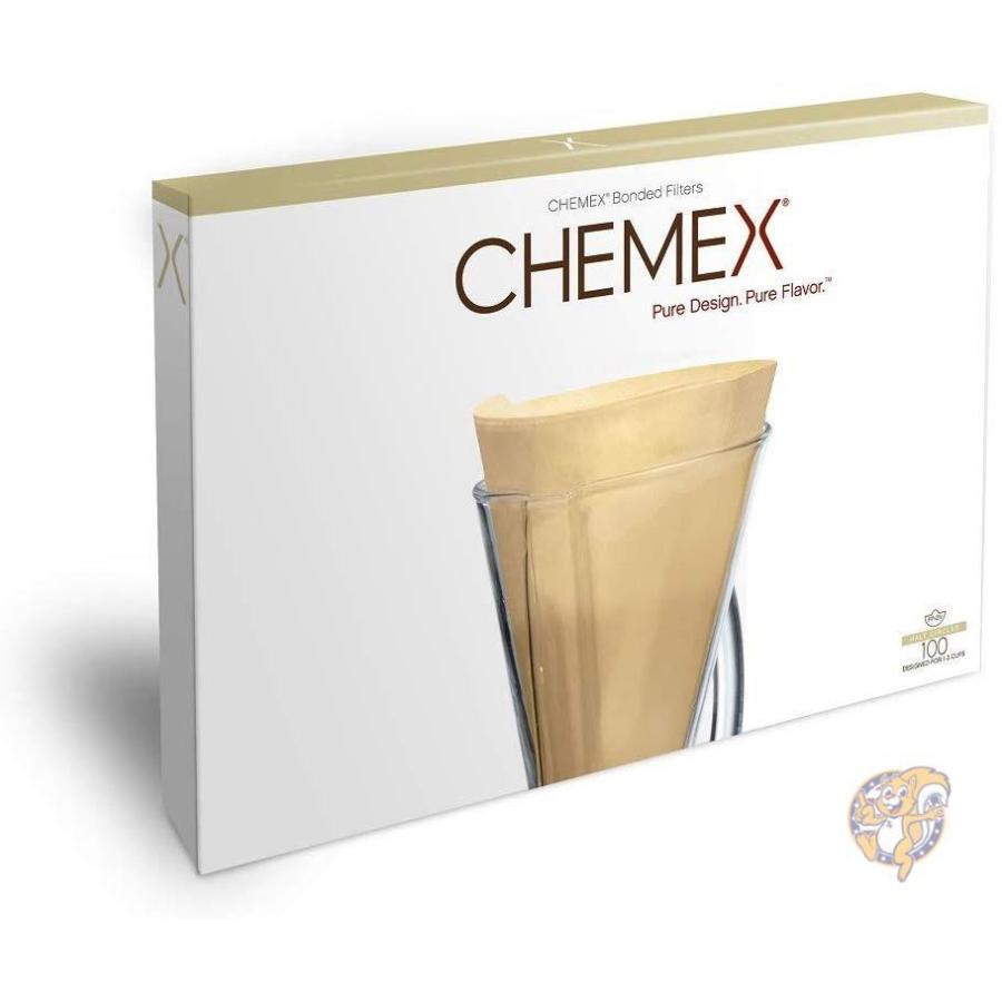 ケメックス コーヒーフィルター Chemex FP-2 ナチュラル ハーフムーン型 100枚入り 送料無料｜americapro