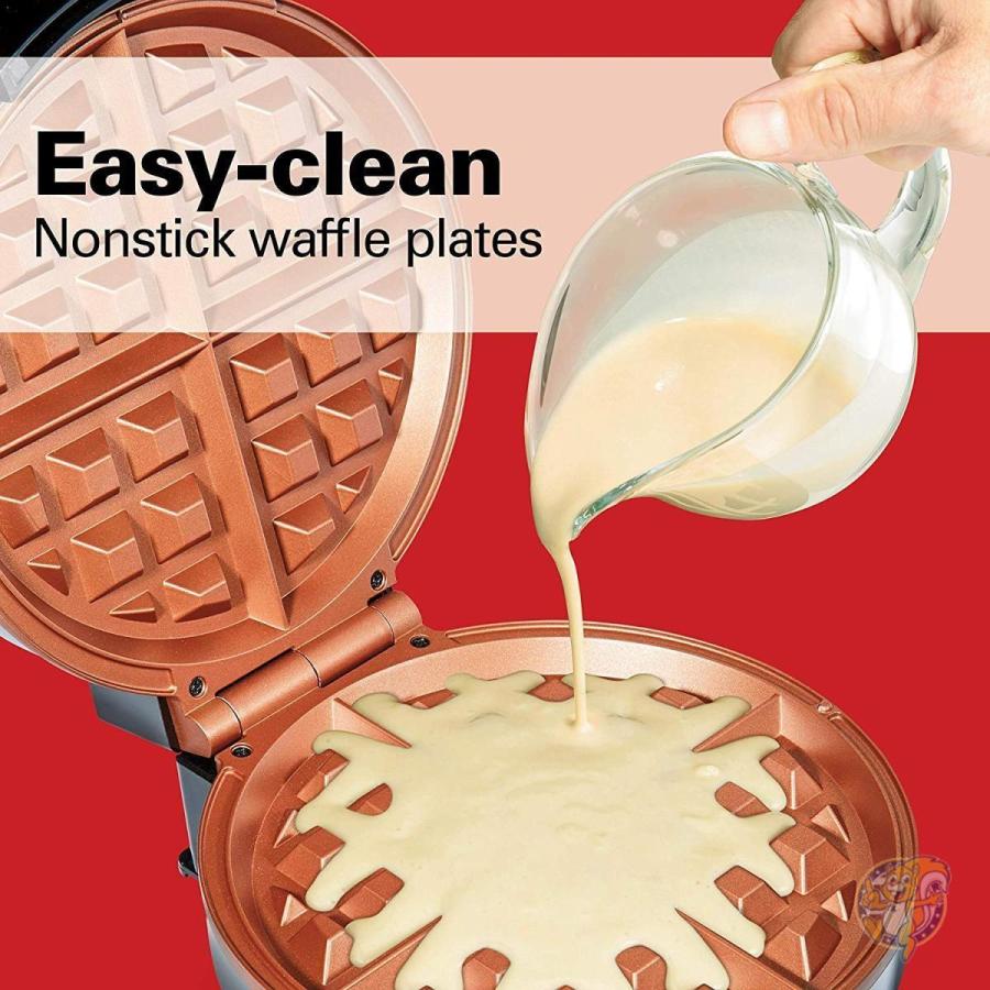 ハミルトンビーチ ベルギーワッフルメーカー Hamilton Beach 26081 焼き色調節機能付き 送料無料 B07MWY7SJR