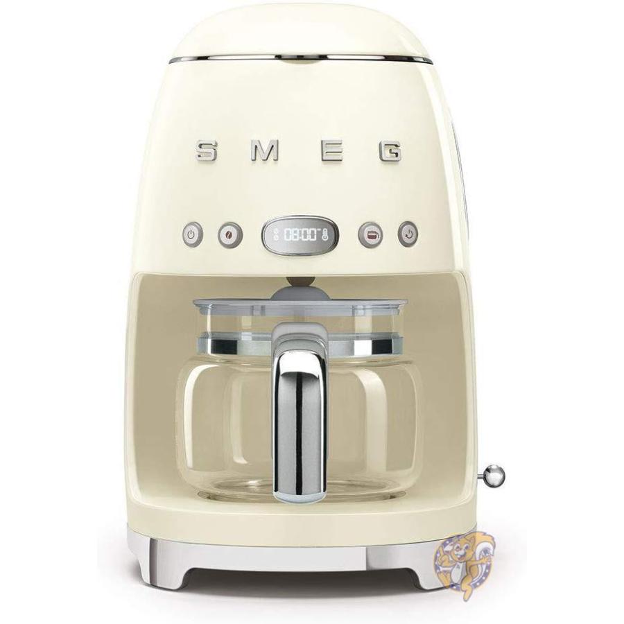スメッグ コーヒーメーカー SMEG レトロデザイン ドリップフィルター 10カップ クリーム 送料無料 B07RJTPR4Yアメリカ輸入