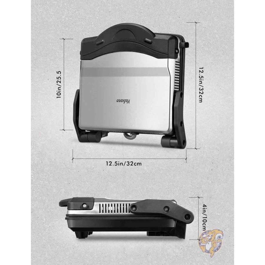 ヤバノ 電気グリル Yabano GT43 パニーニプレス ホットサンドメーカー バーベキュー 送料無料 B07VZNBZMLアメリカ輸入