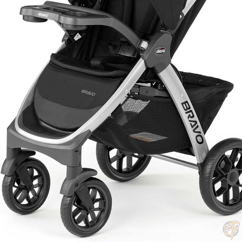 Chicco Bravo Quick-Fold Stroller Black キッコ ベビーカー 黒 送料