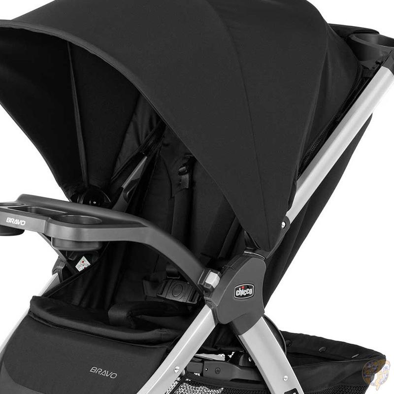 Chicco Bravo Quick-Fold Stroller Black キッコ ベビーカー 黒 送料