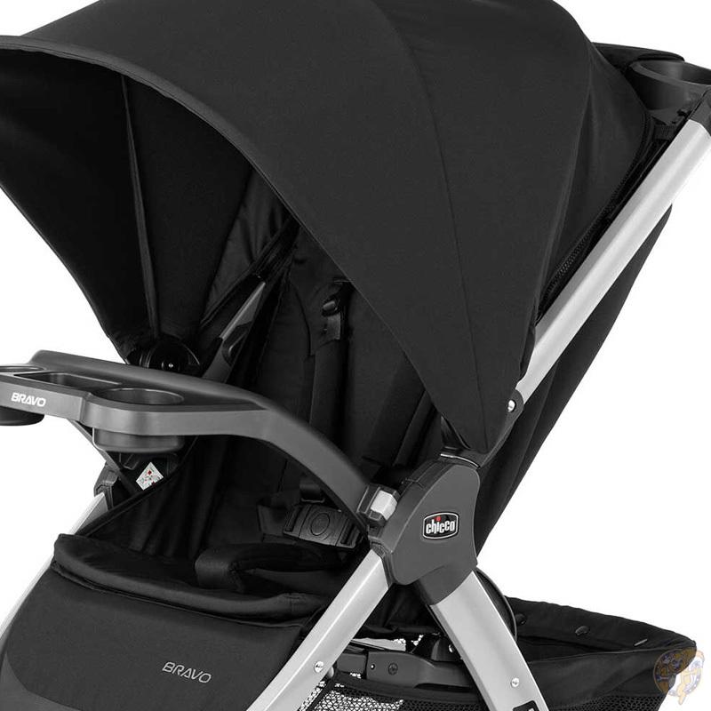 Chicco Bravo Quick-Fold Stroller Black キッコ ベビーカー 黒 送料無料｜americapro｜03