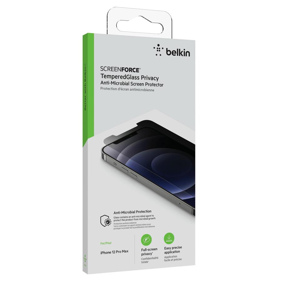 Belkin iPhone 12 Pro Max 用 保護ガラスフィルム 強化ガラス 抗菌 プライバシー保護 OVA031zz A 並行輸入品｜americasyoji｜06