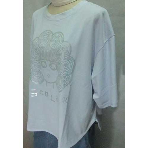 ScoLar（スカラー） Tシャツ 涼しい 接触冷感 162654-20サックス M