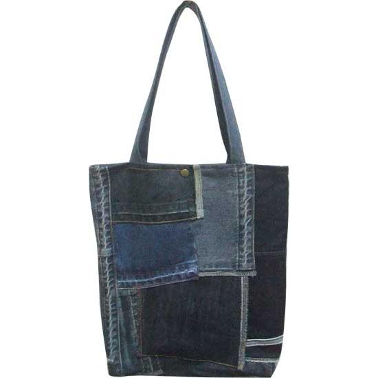 リメイクバッグ ジーンズ デニム トートバッグ パッチワーク BAG1-143
