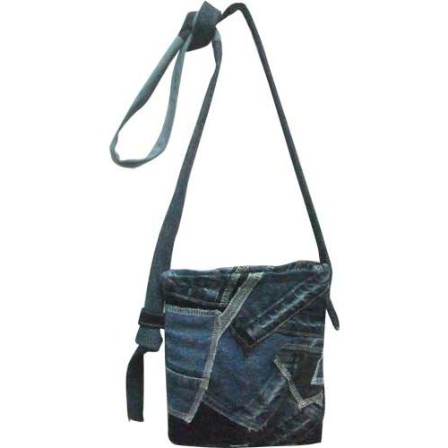 リメイクバッグ ジーンズ デニム ポーチ パッチワーク BAG1-147