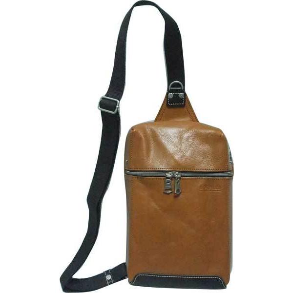 ボディーバッグ 斜めがけバッグ 本革 イタリアンレザー DOUBLES BPM-7492 キャメル