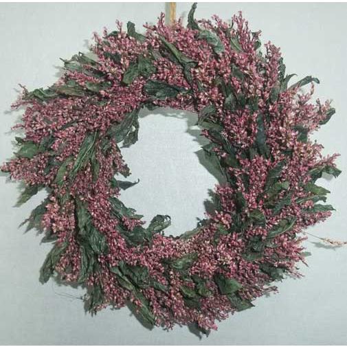 リース 藍花 赤花 ドライフラワー 藍染め布付き HANA-12 : アメリカ屋 