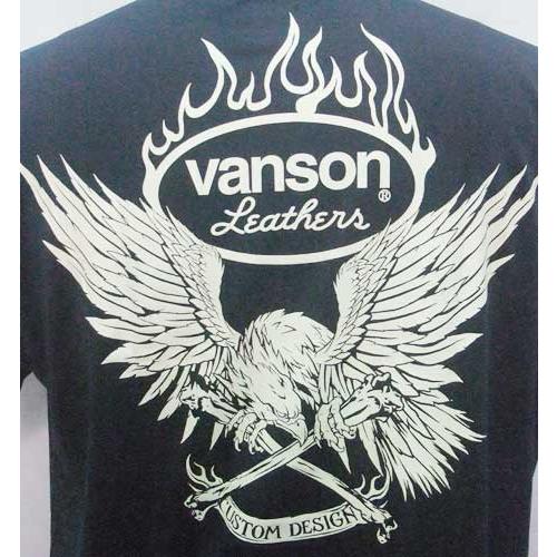 Tシャツ ドライ vanson バンソン イーグル NVST-2325 ネイビー  M寸、L寸｜americaya2｜03