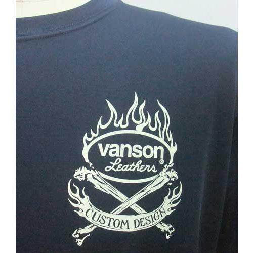 Tシャツ ドライ vanson バンソン イーグル NVST-2325 ネイビー  M寸、L寸｜americaya2｜04