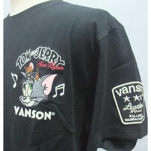 Tシャツ トムとジェリー ミュージック 半袖 バンソン vanson TJV-2413 黒 XL寸｜americaya2｜05