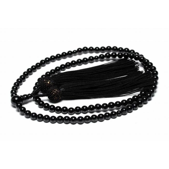 モリオン(黒水晶)108玉 本念珠【6mm】数珠 法事 葬儀 略式 モリオン(黒水晶)108玉 本念珠【6mm】数珠 法事 葬儀 略式