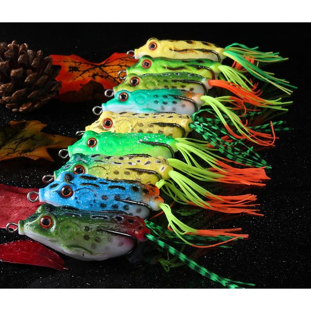 Goture カエル釣りルアー 5.5 センチメートル 12.5 グラムソフトシリコン餌クランクベイト釣りルアー鯉釣りワブラー人工餌カエルルアー |  | 12