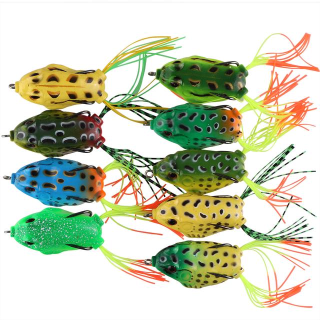 Goture カエル釣りルアー 5.5 センチメートル 12.5 グラムソフトシリコン餌クランクベイト釣りルアー鯉釣りワブラー人工餌カエルルアー |  | 05