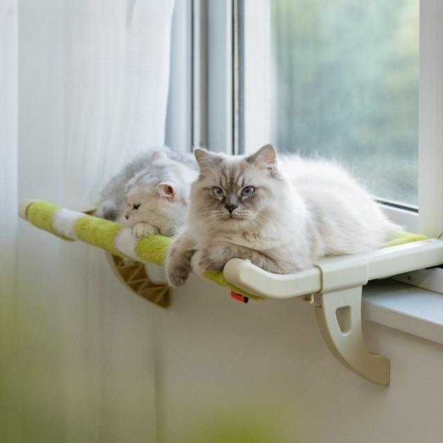 猫ベッド 猫吊りベッド キティネスト オールシーズン ユニバーサルベッド 窓側日光浴 秋と冬 暖かい猫ハンモック ペットソファ_2
