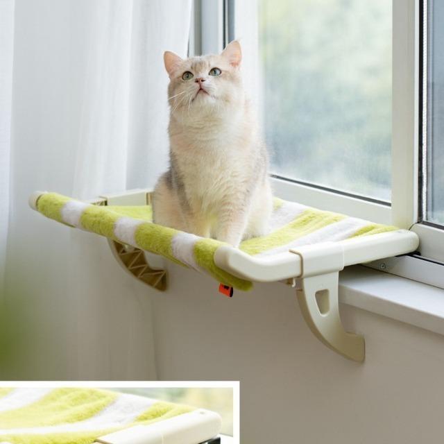 猫ベッド 猫吊りベッド キティネスト オールシーズン ユニバーサルベッド 窓側日光浴 秋と冬 暖かい猫ハンモック ペットソファ_3