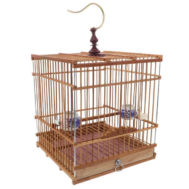 竹鳥かごペットの鳥用歌鳥カナリア小型オウムフィンチペット鳥かご