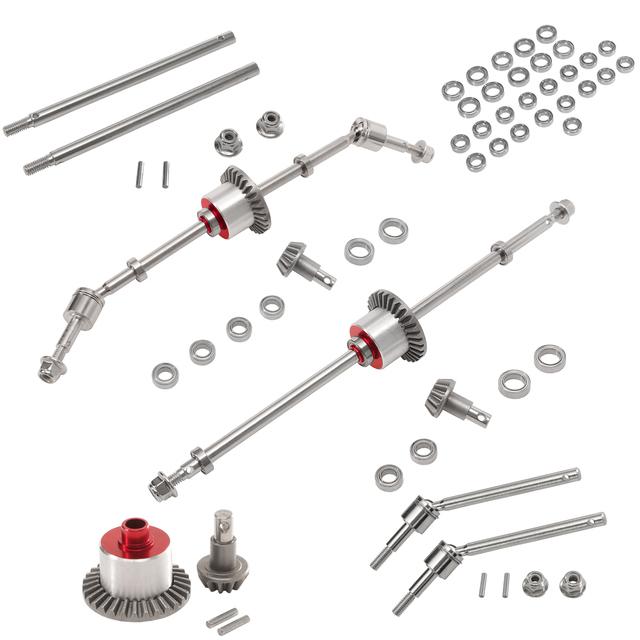 金属製フロントおよびリアアクスルアクセサリー MN モデル 1/12 MN128 MN86 G500 RC カー用フル車両ベアリング アップグレードア