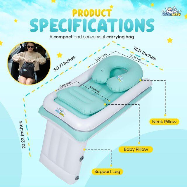 子供用ベビー用エアベッドシート、車用エアーマットレス、旅行用車内ロードトリップ用エクステンダースリーピングマットレスシート