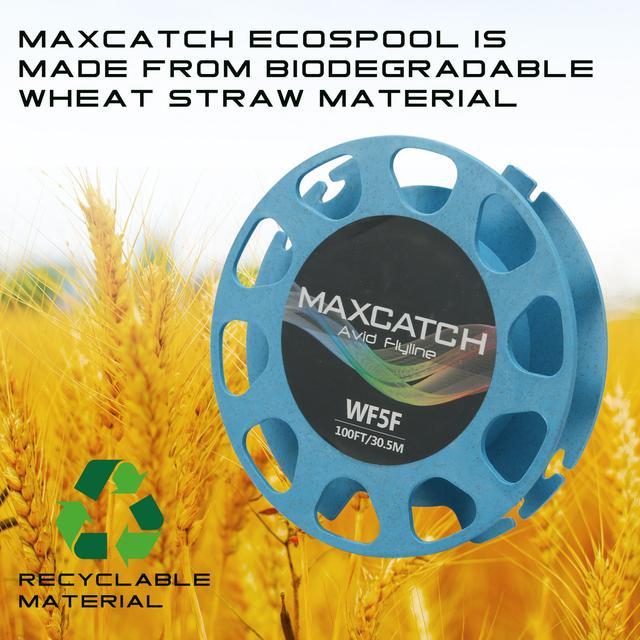 Maximumcatch-片手スパイフライフィッシングライン、フィッシングコード、WF3F-8F, 2つの溶接ループ、ピーチとカモ、90フィートの画像