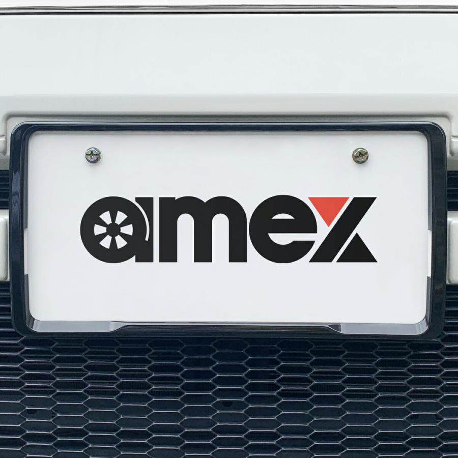 ナンバープレートフレーム 塗装 ピアノブラック 2枚セット AMEX-A11PB