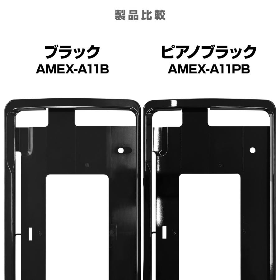 ナンバープレートフレーム 塗装 ピアノブラック 2枚セット AMEX-A11PB