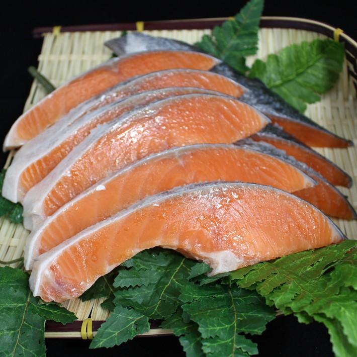 銀鮭切身 全部で約700ｇ　選べる10、8枚切 塩加減　等級プレミアム　脂のってる　チリ産　三代目の意地【さけ　シャケ　しゃけ】送Ｐ100　3個迄同一送料 |  | 05